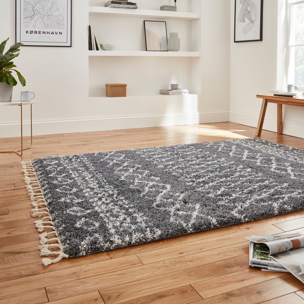 Aspen 1795 Boho Rugs in Grey Ivory